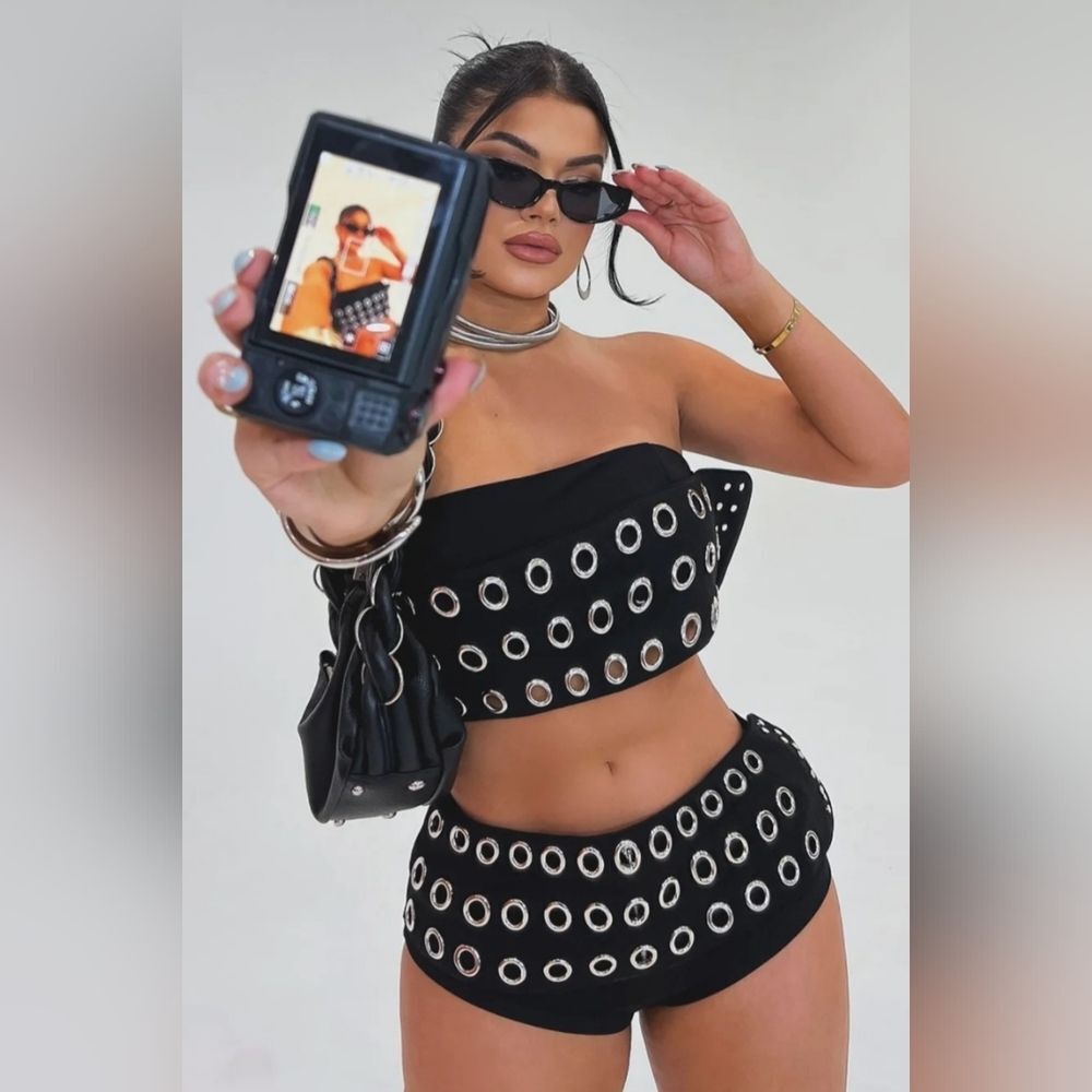 The Baddie Fit Grommet Micro Short Set